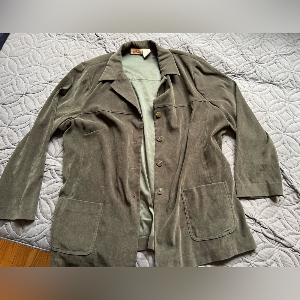 Worthington Olive Green Lightweight Women’s Shirt Jacket